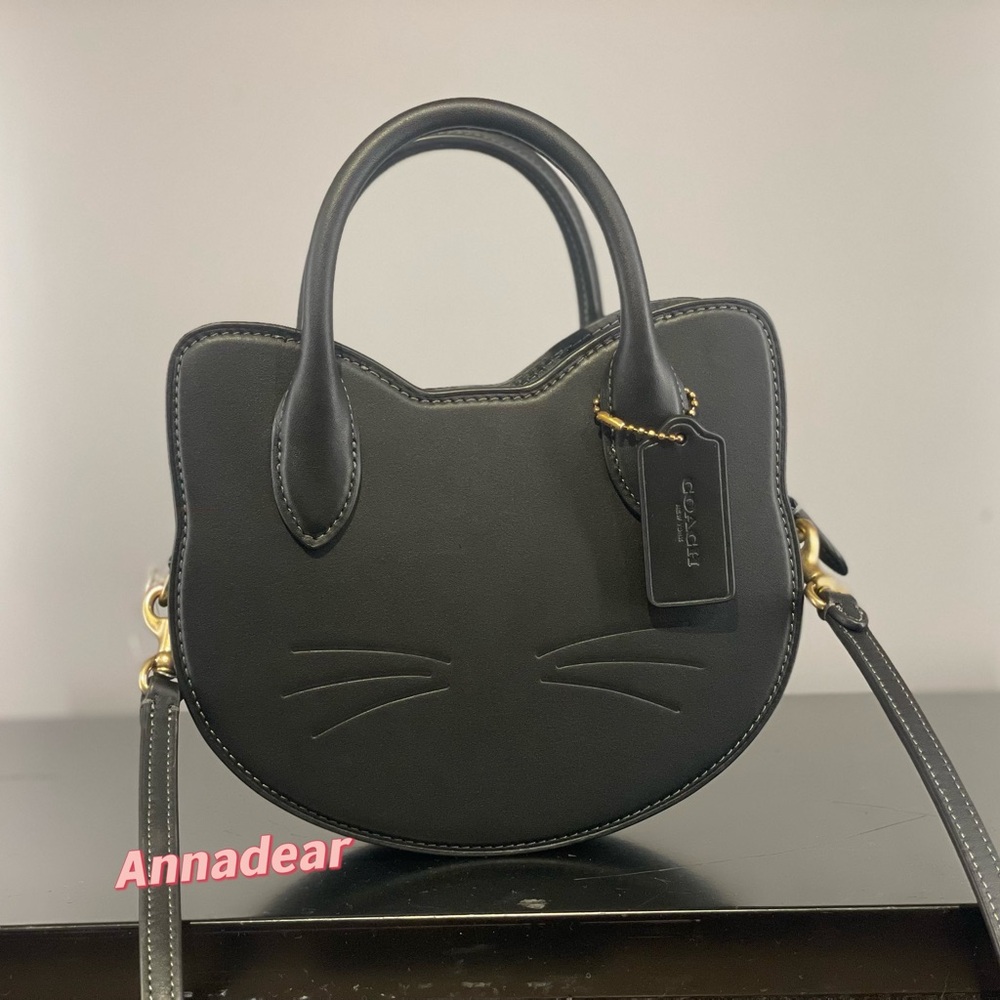 NWT Coach Black Cat Crossbody Halloween Bag CW615 - Picture 2 of 10